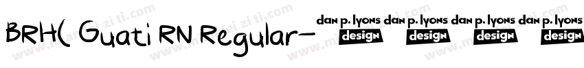 BRH( Guati RN Regular字体转换
